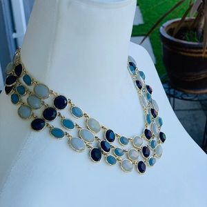 Blue 3 strand necklace